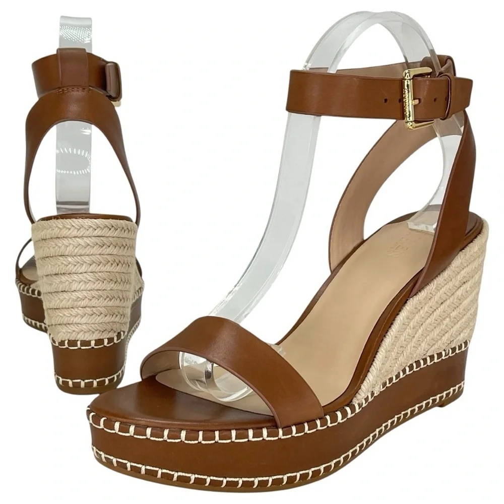Lauren Ralph Lauren Hilarie Leather Womens Sandals Size 9.5M - Picture 9 of 13